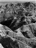 Lone figure in the Badlands
