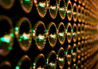 Wine bottles at Domaine Chandon