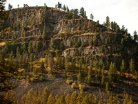 Black Canyon of the Yellowstone - layers of columnar basalt